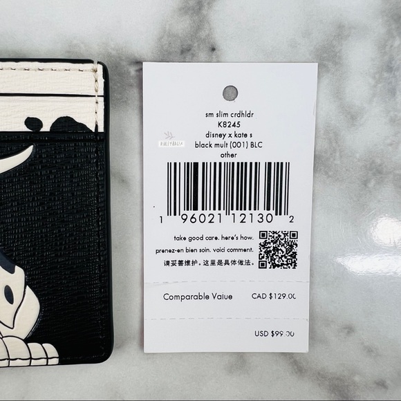 Disney X Kate Spade Small Dalmatians Tote, Card Holder Wallet & Keychain Charm - Picture 14 of 16